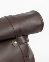 Chocolate Leather Rolltop Bag - Backpack - Wolfe Co. Apparel and Goods
