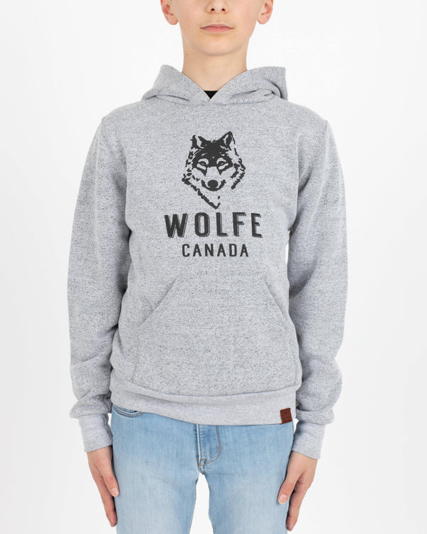 Marled White Youth Pullover - Tops - Wolfe Co. Apparel and Goods