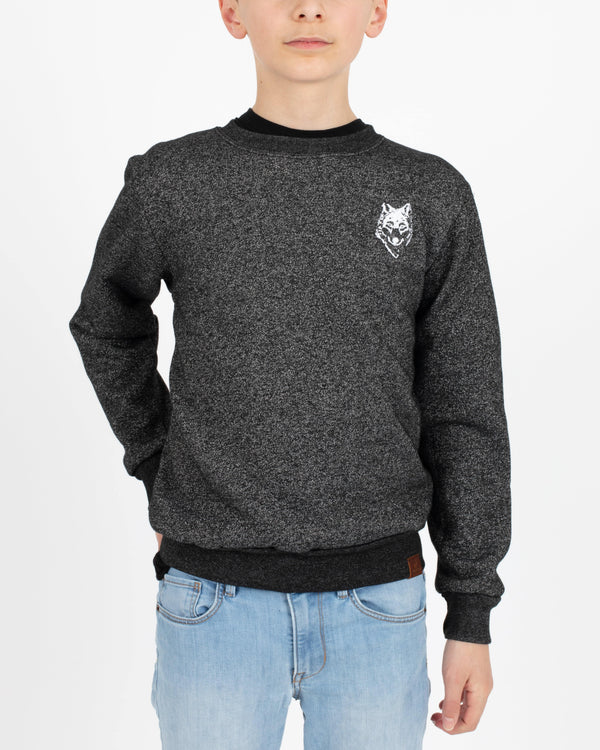 Wolfe Cubs Marled Black Crewneck - Tops - Wolfe Co. Apparel and Goods