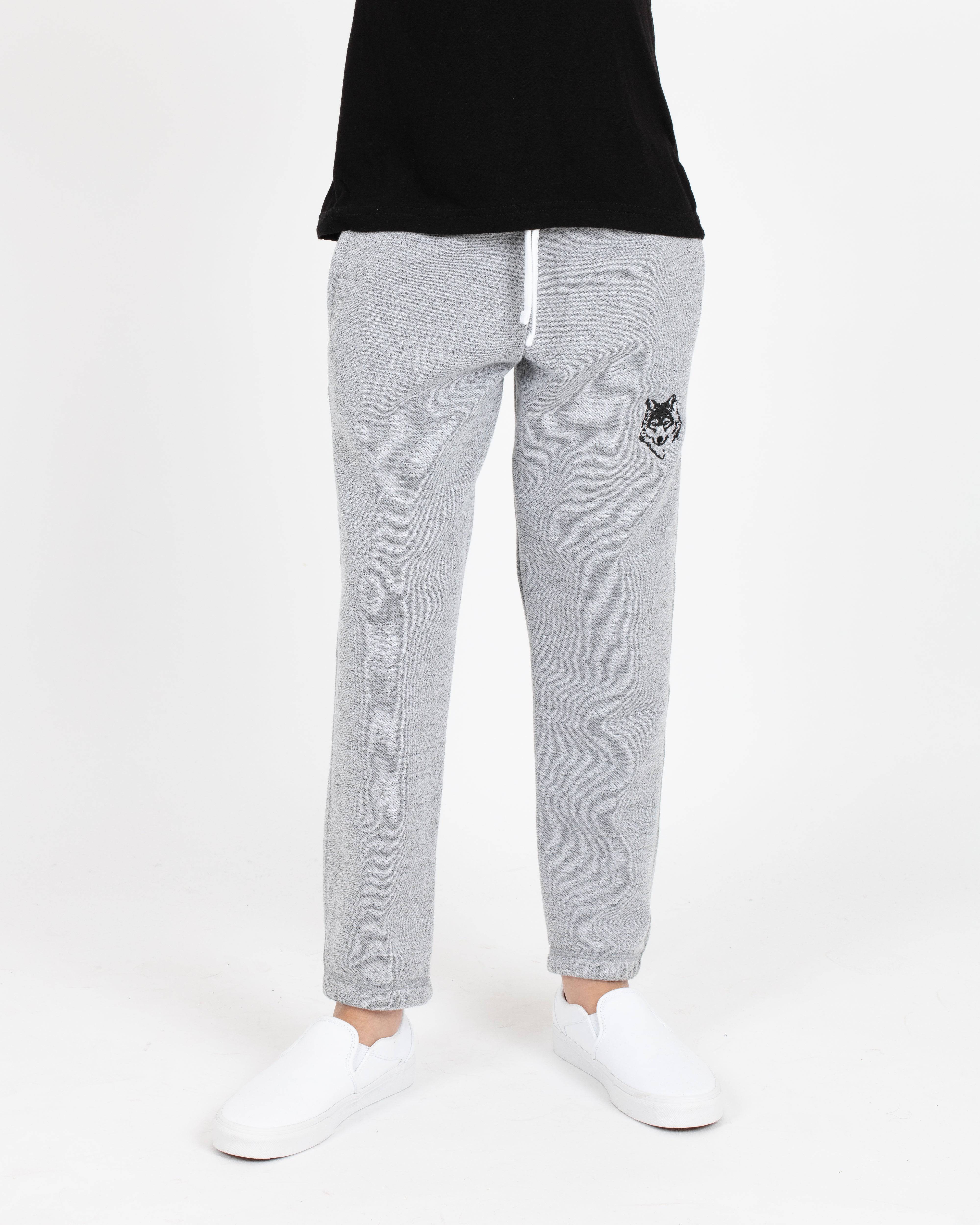 Wolfe Cubs Marled White Sweatpants - Bottoms - Wolfe Co. Apparel and Goods
