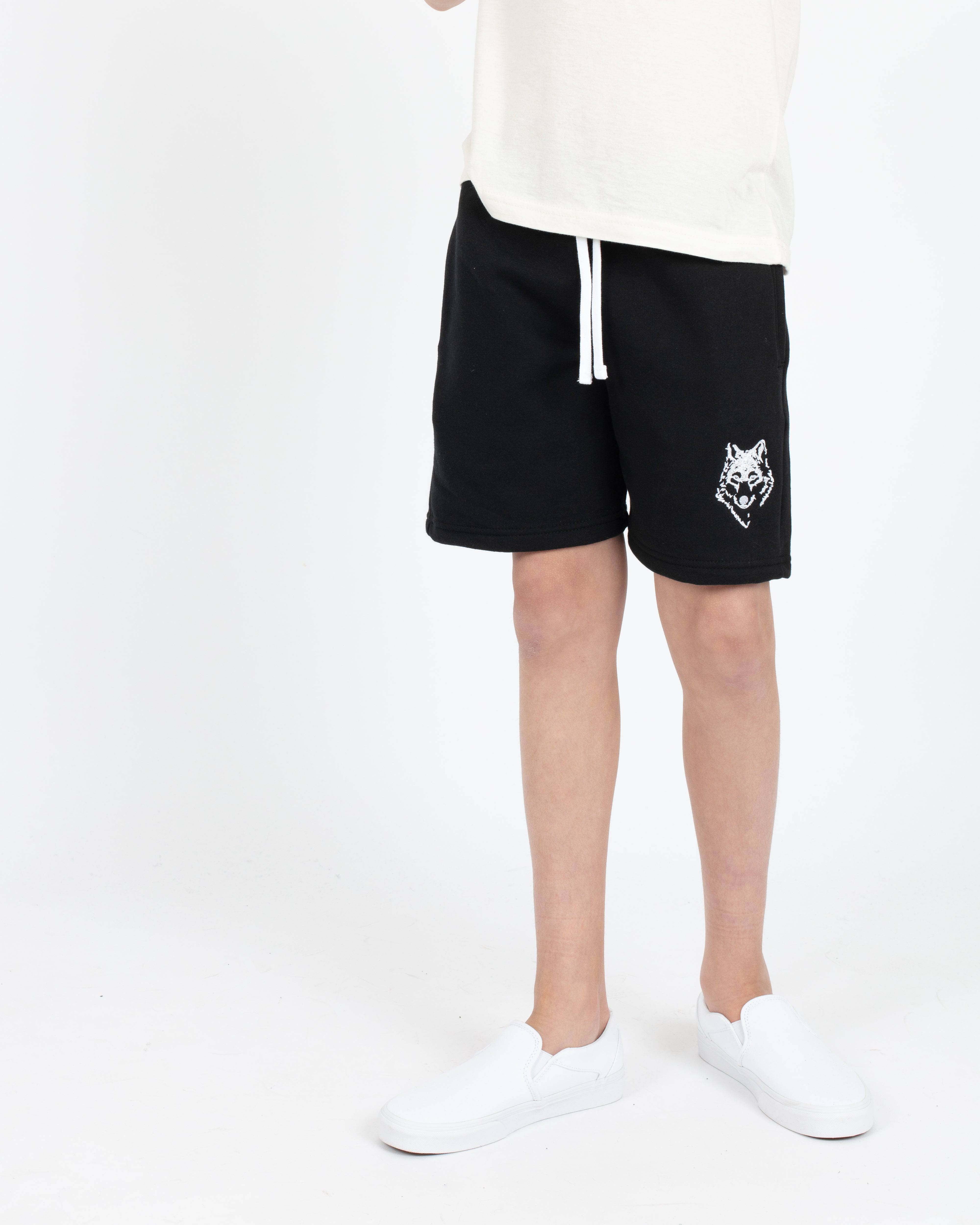 Youth Black Camp Short - Bottoms - Wolfe Co. Apparel and Goods