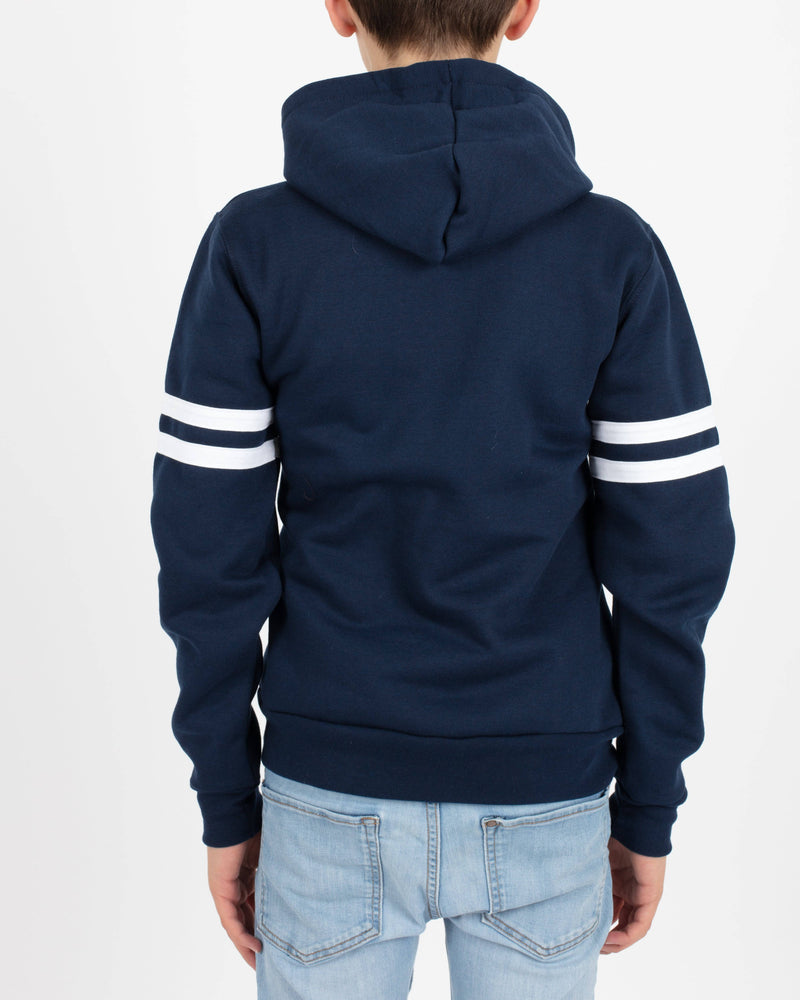 Youth Varsity Hoodie Navy - Tops - Wolfe Co. Apparel and Goods