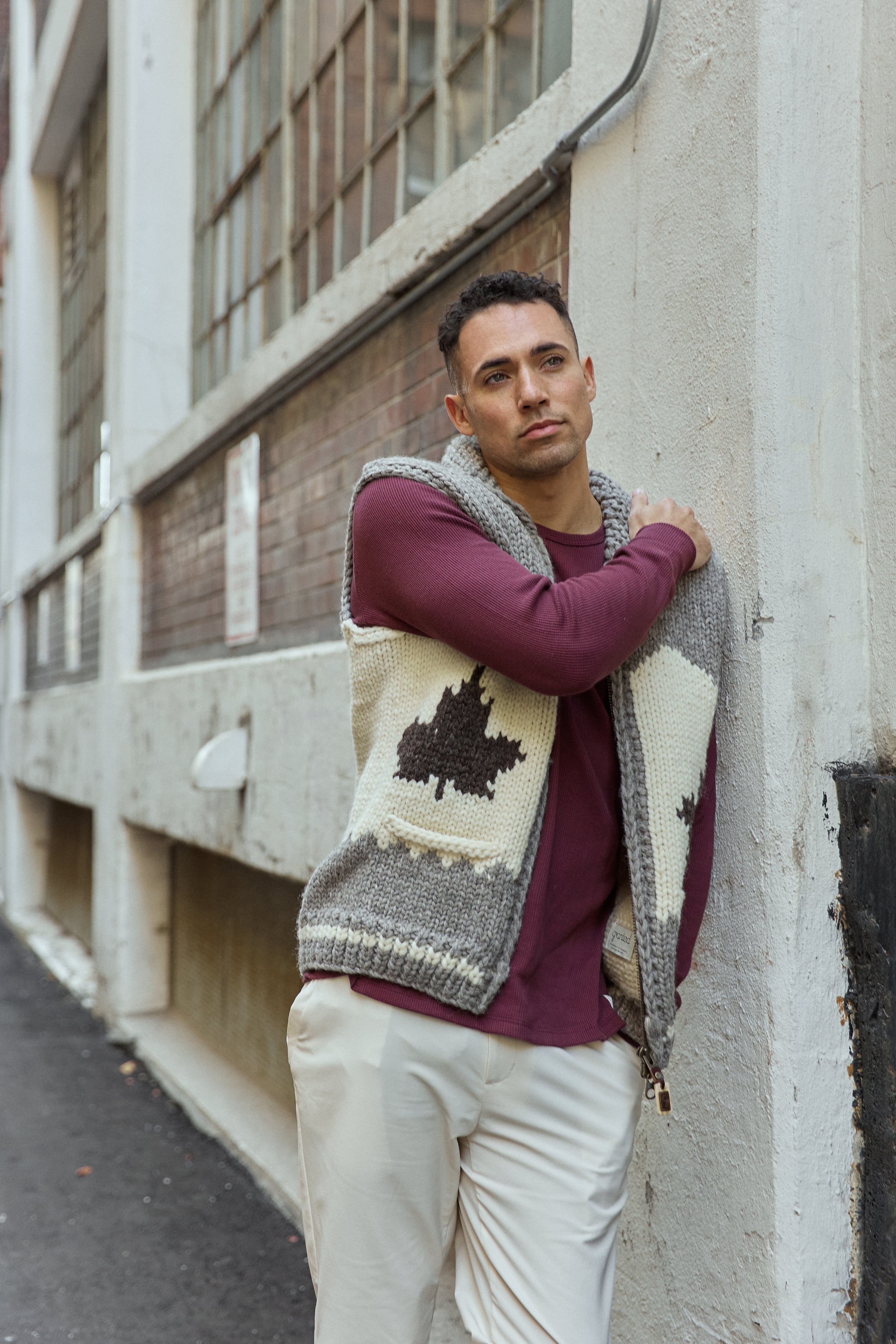 Merlot Straight Hem Waffle Knit - Tops - Wolfe Co. Apparel and Goods