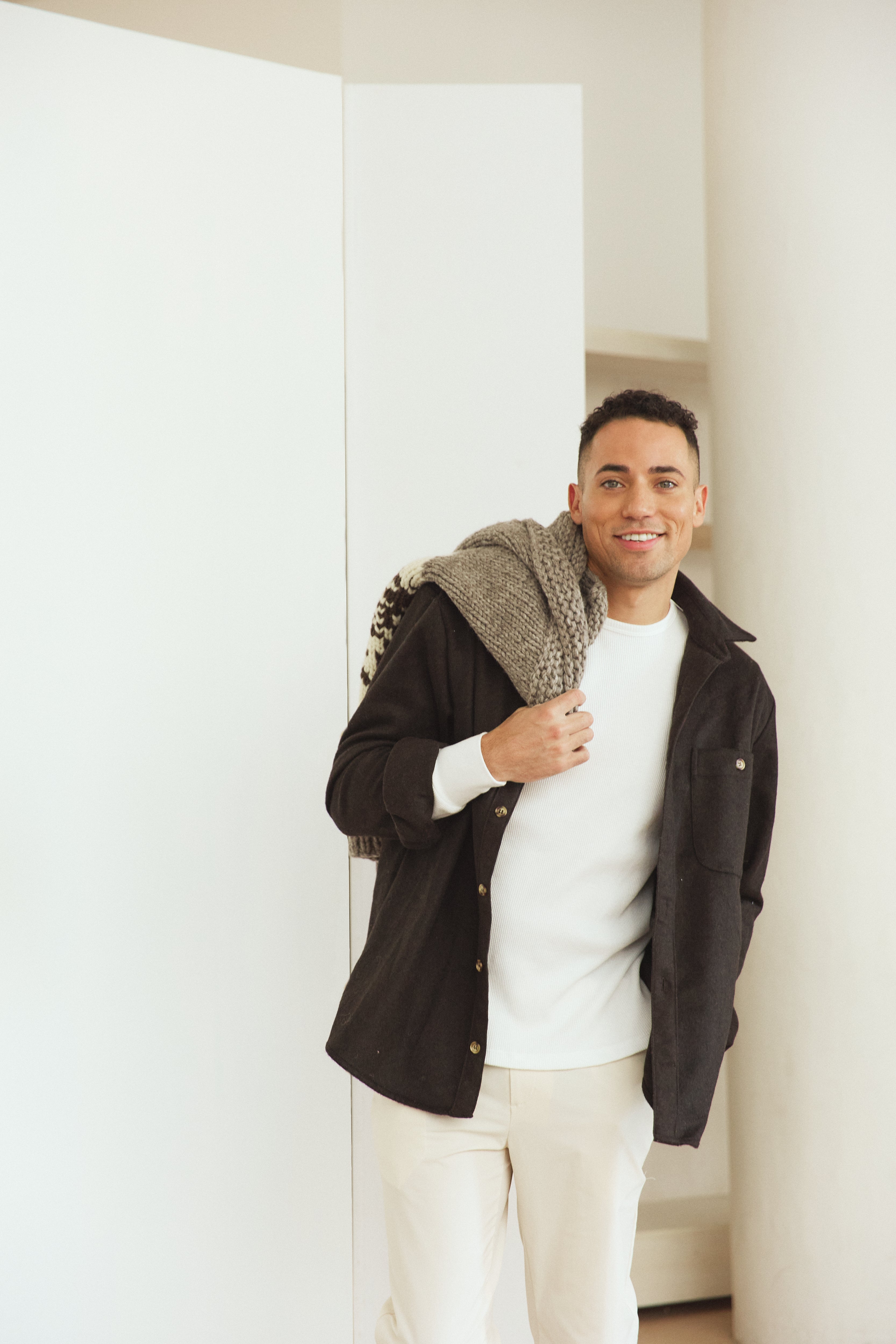 Carob Wool Button Down - Tops - Wolfe Co. Apparel and Goods