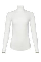 Ribbed White Turtleneck - Tops - Wolfe Co. Apparel and Goods